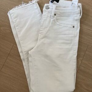 Banana Republic High Rise Slim White Jeans